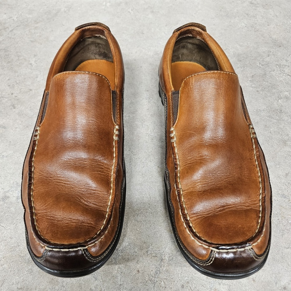 Cole Haan Tucker Venetian Slip On Loafers Men 10W Tan Leather Toe Casual CO3559